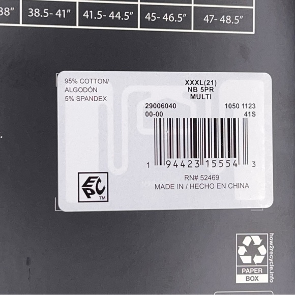 NEW Size 21 Juniors Thong Set Of 5 Panties Underwear XXXL Multicolor Colorful - Picture 11 of 12